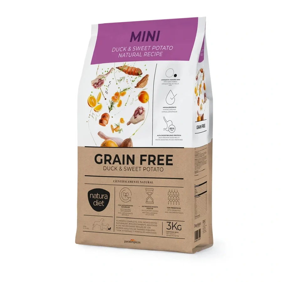 Natura Diet Kornfri And og sød kartoffel Mini Hundefoder