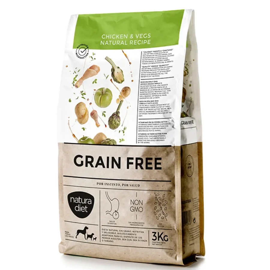 Natura Diet Hundefoder Kornfri Kylling og Grøntsager